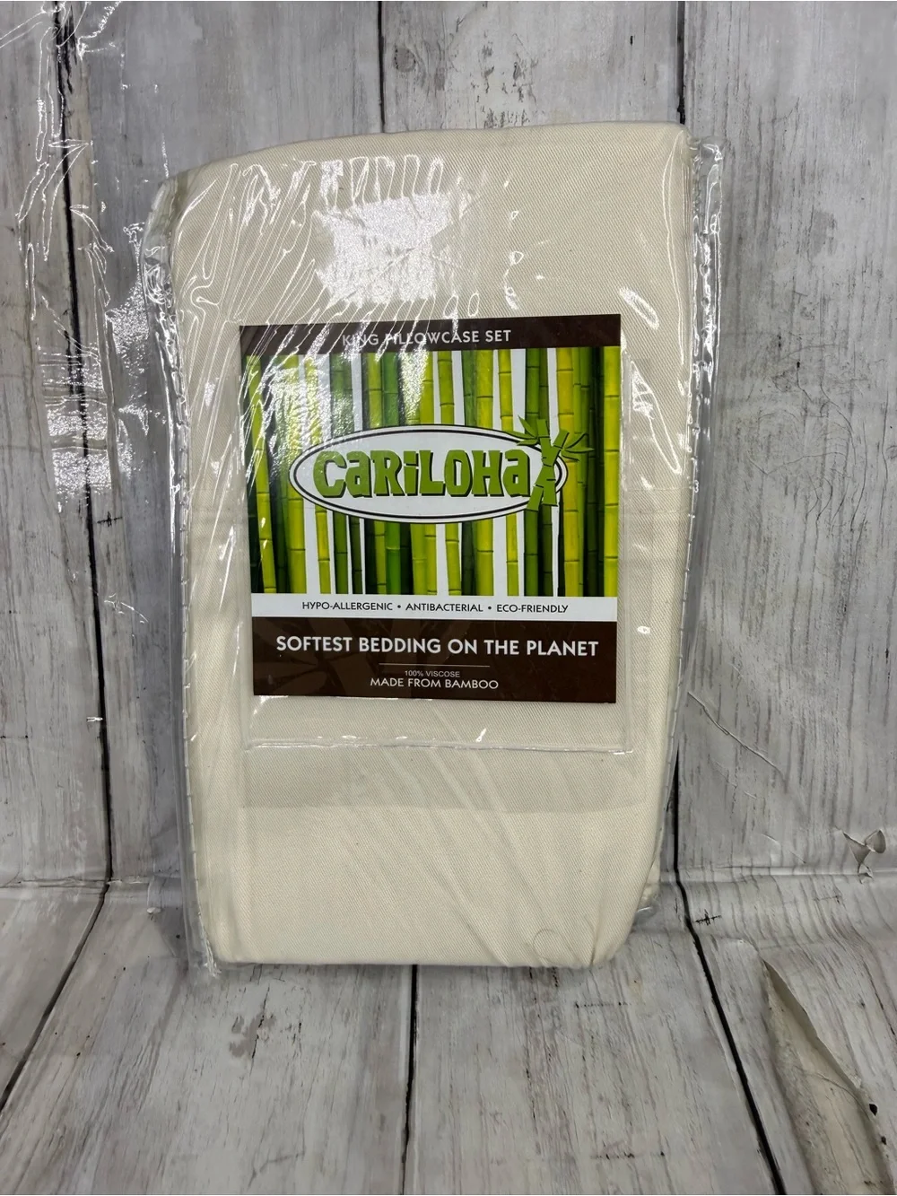 Cariloha Resort Bamboo Pillowcase Set King Cream